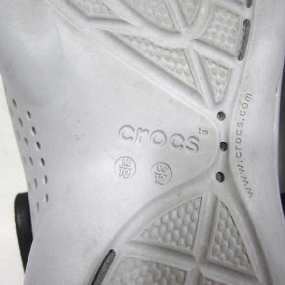 Crocs LiteRide 360 Black / Slate Gray Clogs Mens 10 Womens 12  EUC - Picture 11 of 11